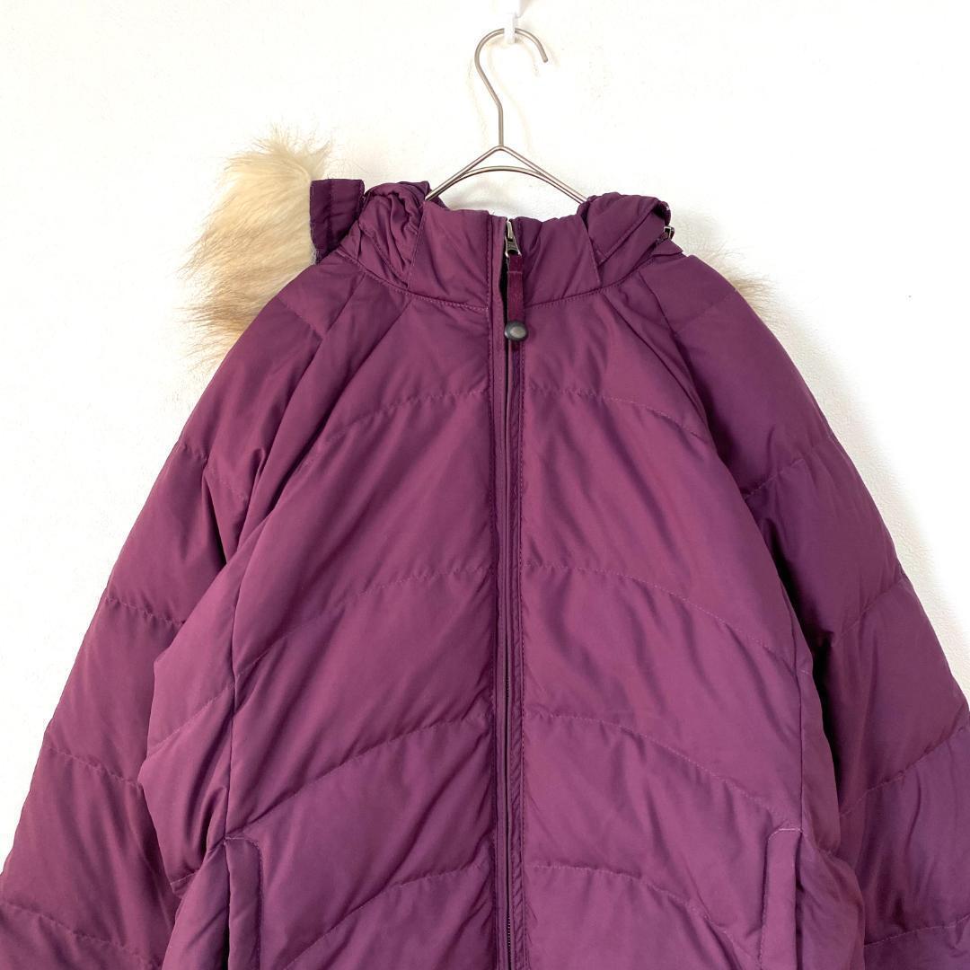 エルエルビーン レディース ロングダウンジャケット パープル XL