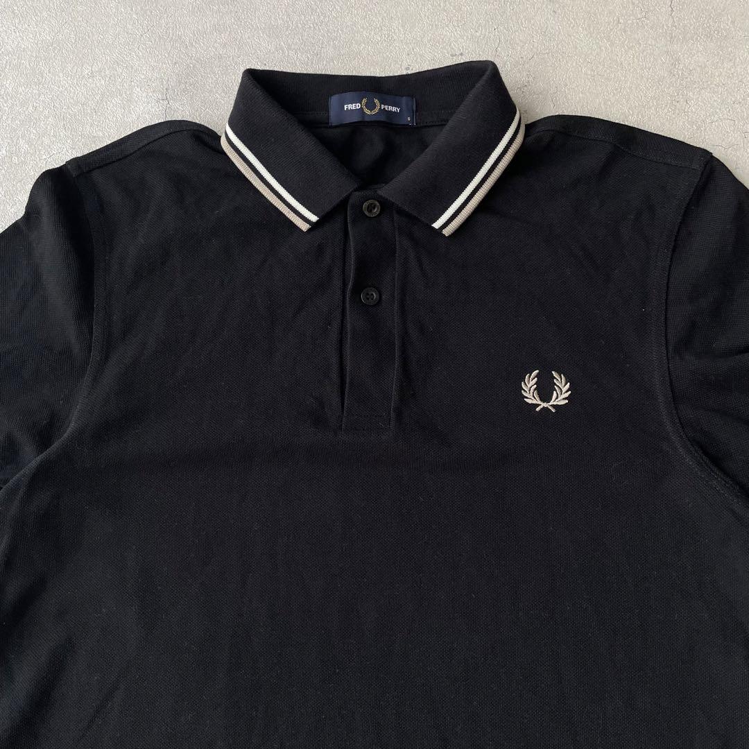 FRED PERRY フレッドペリー ポロシャツ ロゴ 黒
