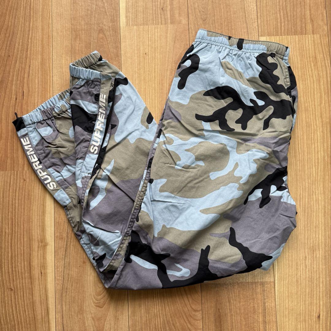 新品 カモM Supreme Warm up pants 18SS