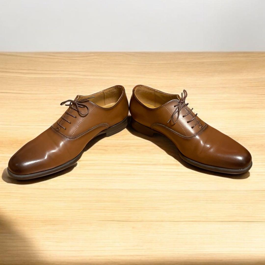 美品 ZARA プレーントゥ レザー グラデーション ローファー 40
