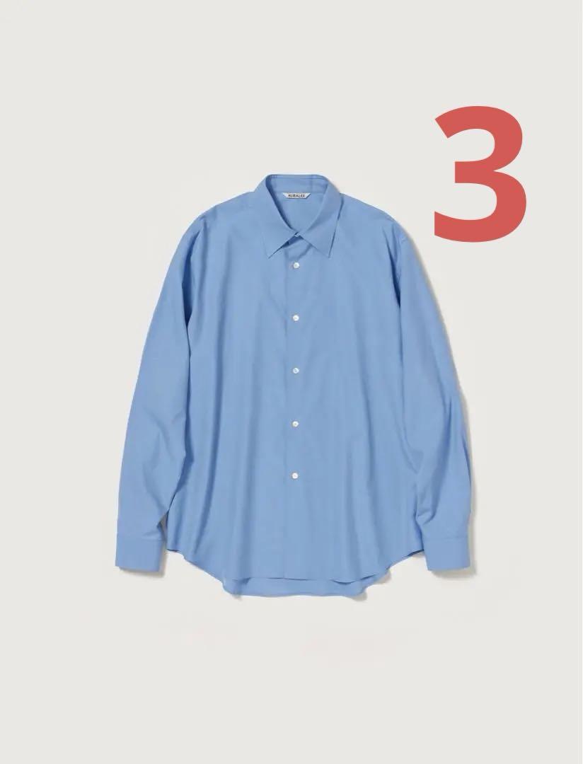 auralee 25ss WASHED FINX TWILL SHIRT 3