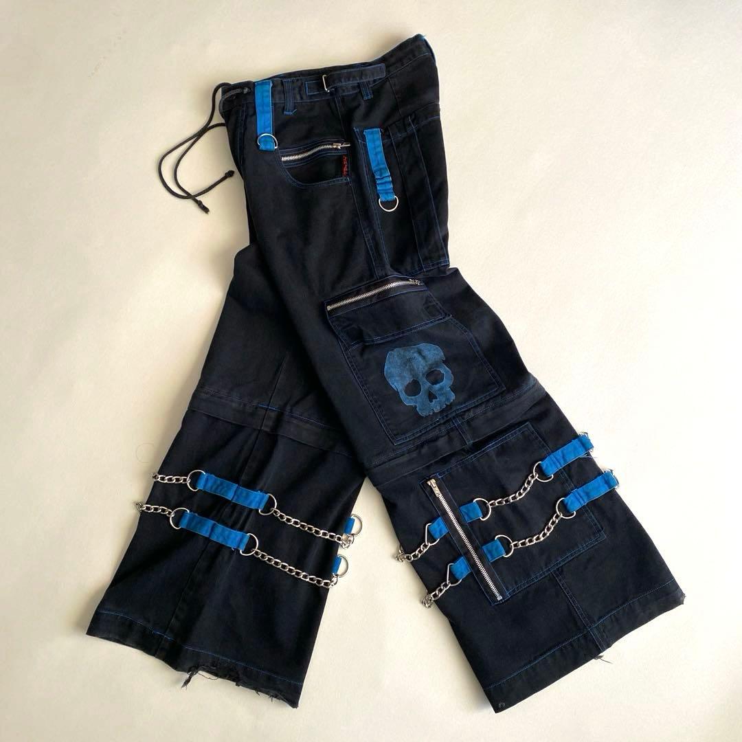 TRIPP nyc カーゴ ボンテージ パンツ スカル チェーン XS ブラックXS(SS)・Tripp NYC