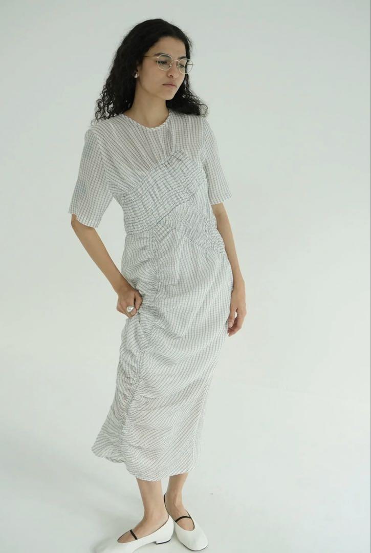 ワンピース CLANE RANDOM SHIRRING ONEPIECE MIX