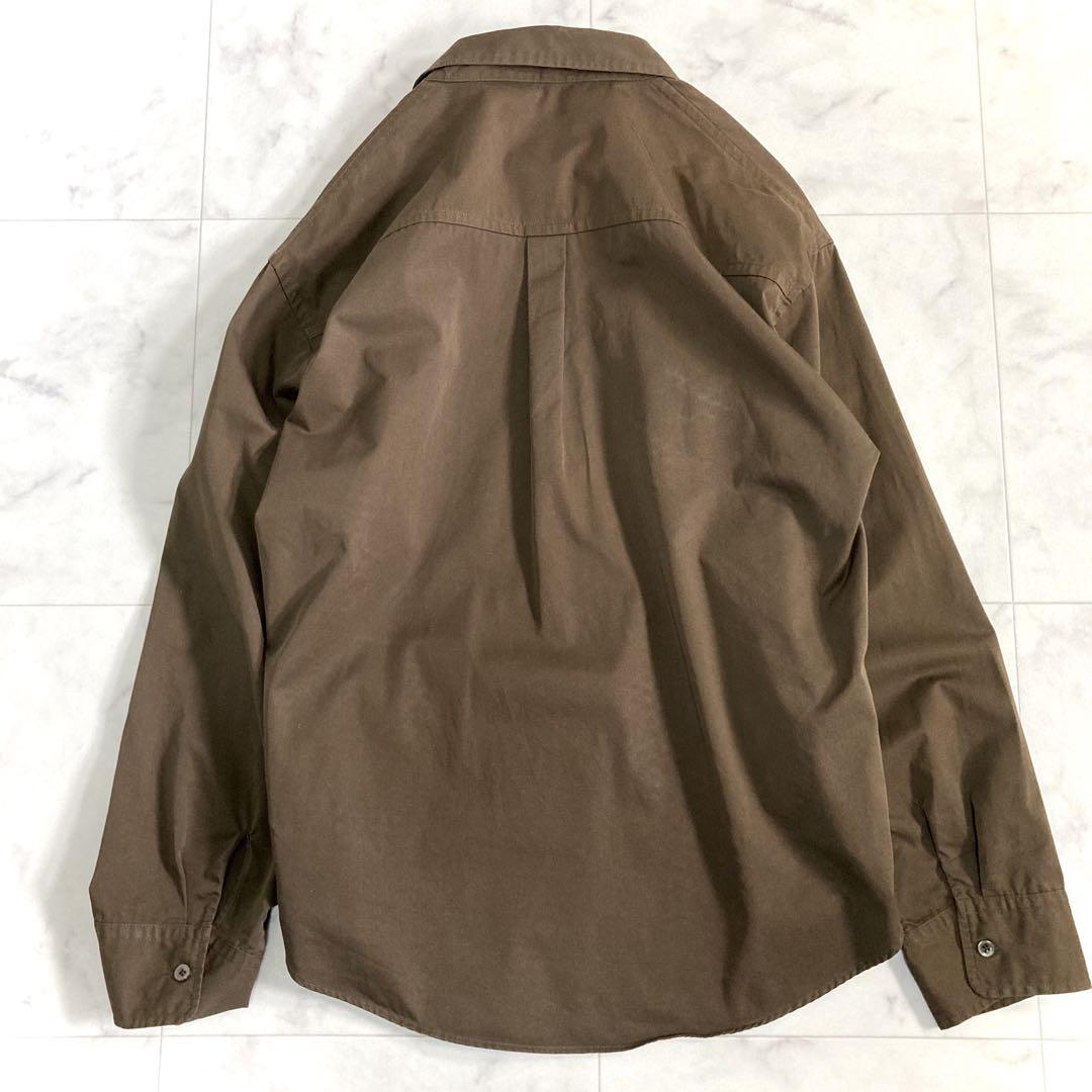 美品 プラージュ douce cotton wash シャツ ブラウン