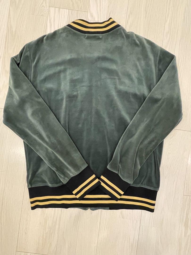 FRED PERRY グリーン ベロア　トラックジャケット