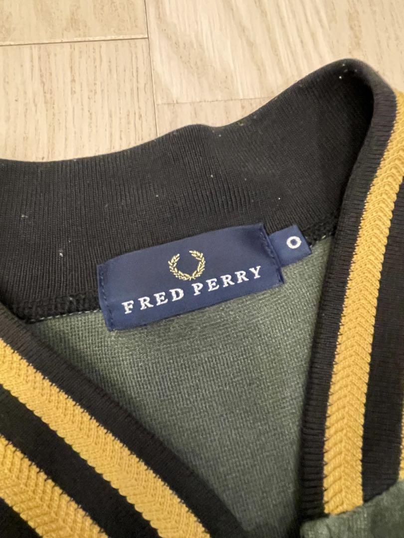 FRED PERRY グリーン ベロア　トラックジャケット