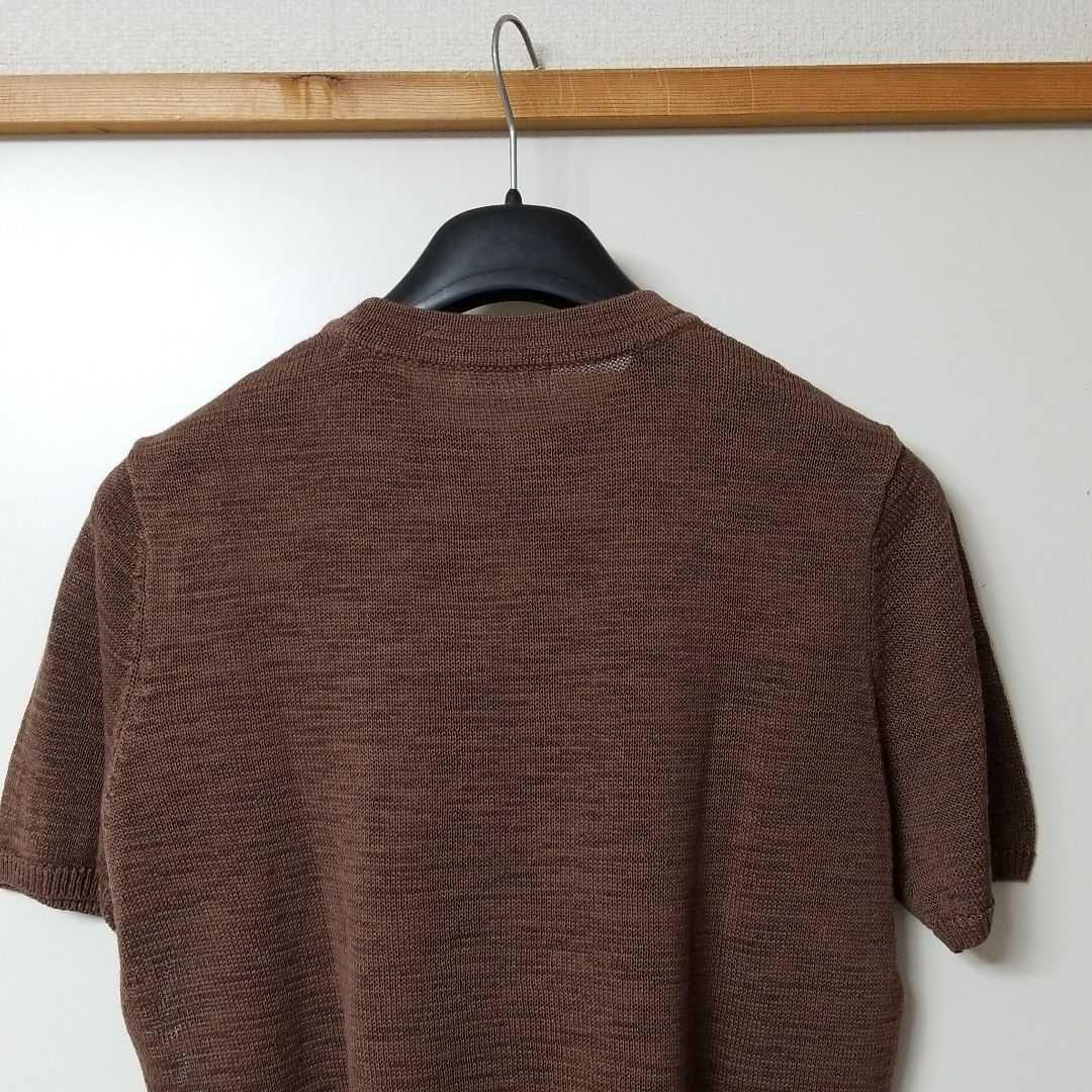 バジーレ28　大きいサイズ　半袖コットンニットカットソー　チョコレート　15号