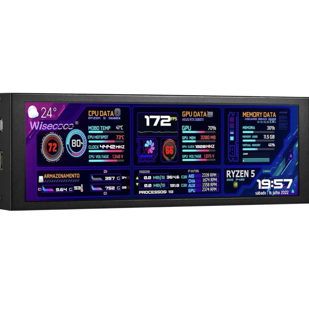Wisecocoバータイプポータブルモニター 7.9インチ
