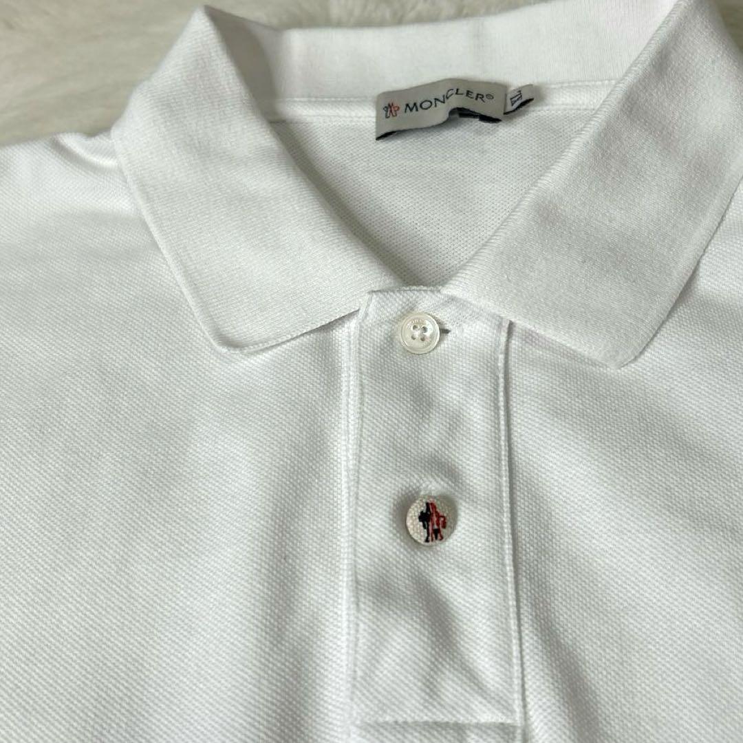 MONCLER/モンクレール/半袖ポロシャツ 白ワッペン XL - メルカリ