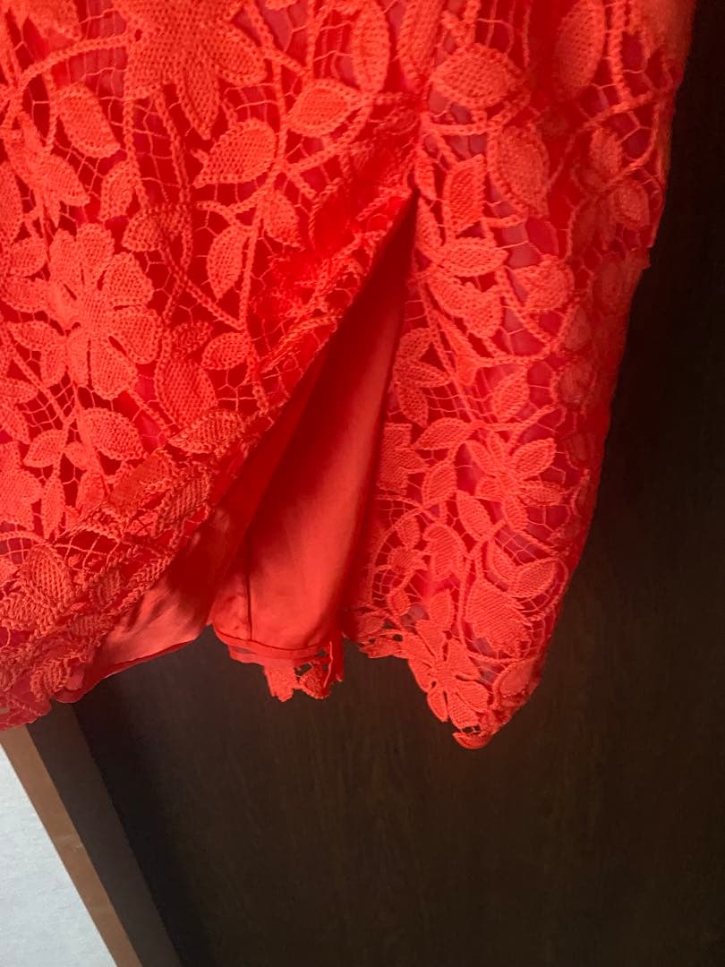 Milly ミリーのオレンジ レース スカートL MILLY GULLKHAN_COM