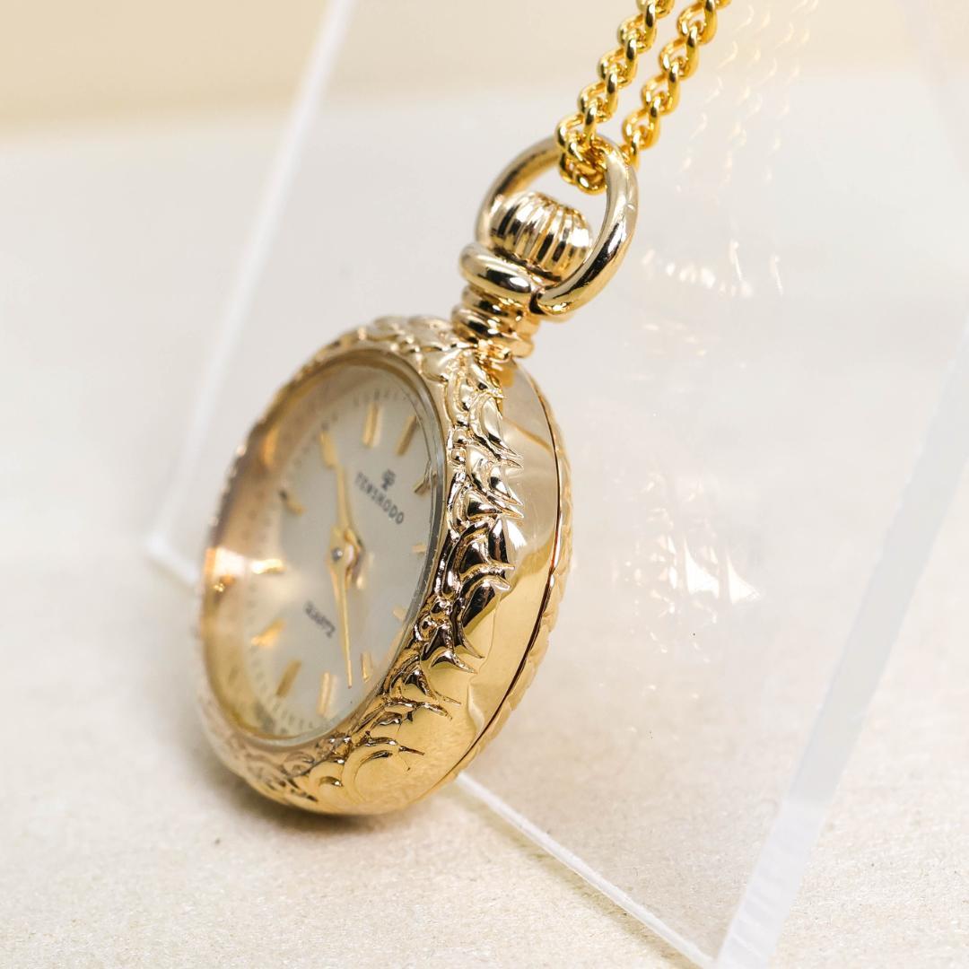 キ*ス様 18K 18金 ペンダントウォッチ 懐中時計 稼働品 2個 鑑定済み ◇美品 稼働 TENSHODO 懐中時計 ペンダントウォッチ 新品電池 a