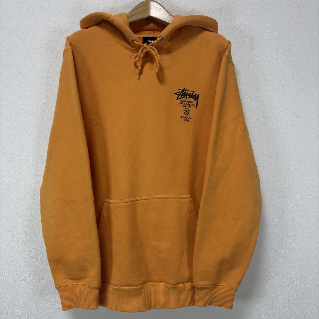 STUSSY ステューシー スウェット パーカー フーディ ワールドツアー