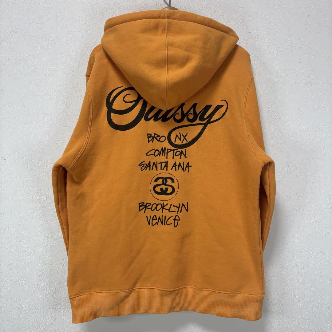 STUSSY ステューシー スウェット パーカー フーディ ワールドツアー