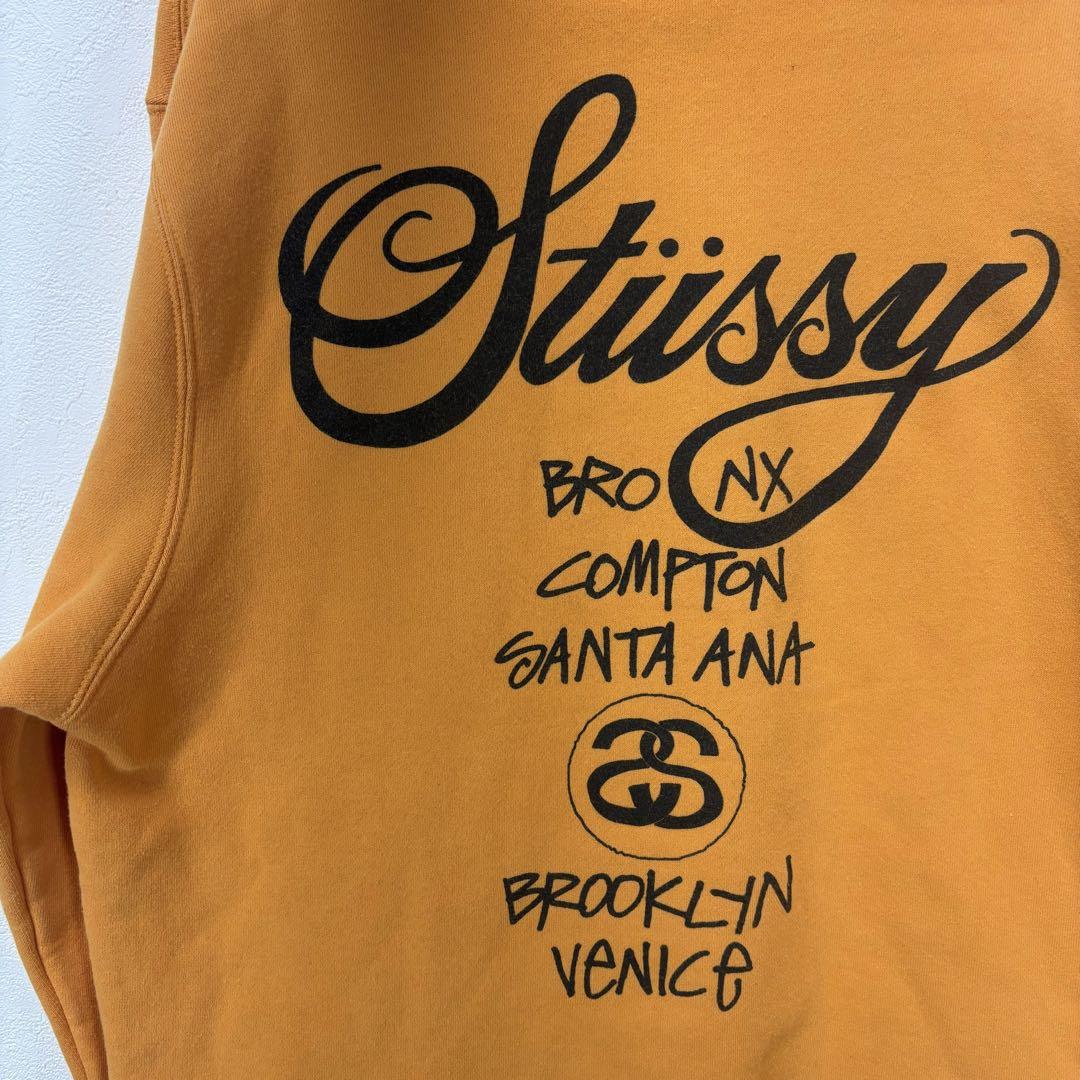 STUSSY ステューシー スウェット パーカー フーディ ワールドツアー
