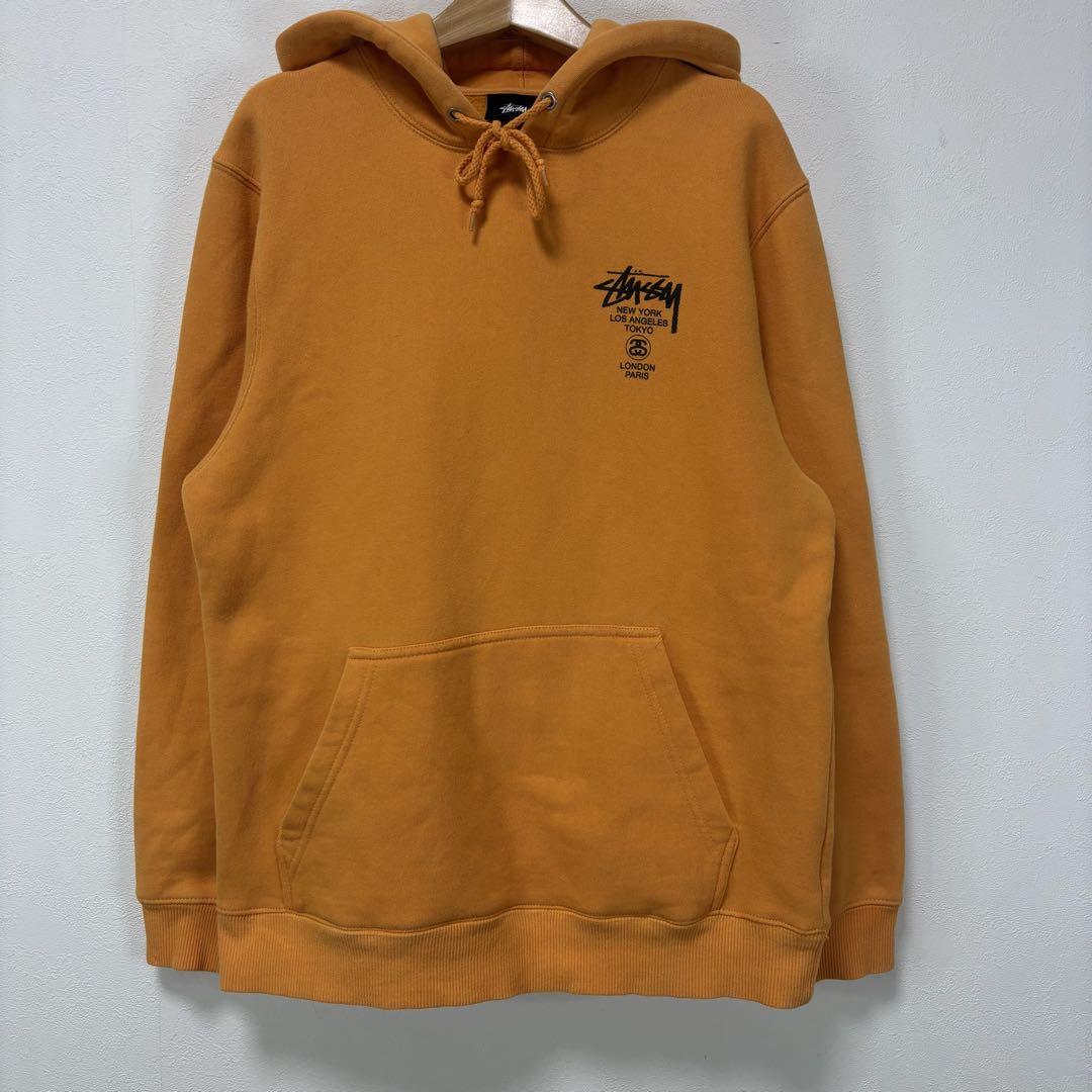 STUSSY ステューシー スウェット パーカー フーディ ワールドツアー