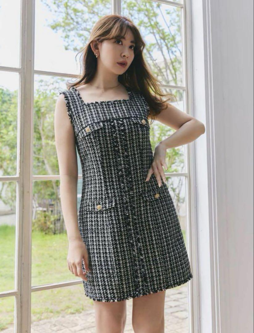 ワンピース herlipto May Tweed Mini Dress