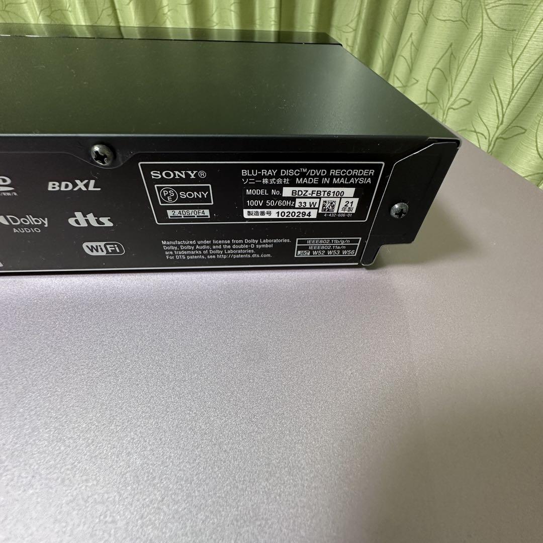 ウ*ン様 SONY ブルーレイレコーダー BDZ-FBT6100
