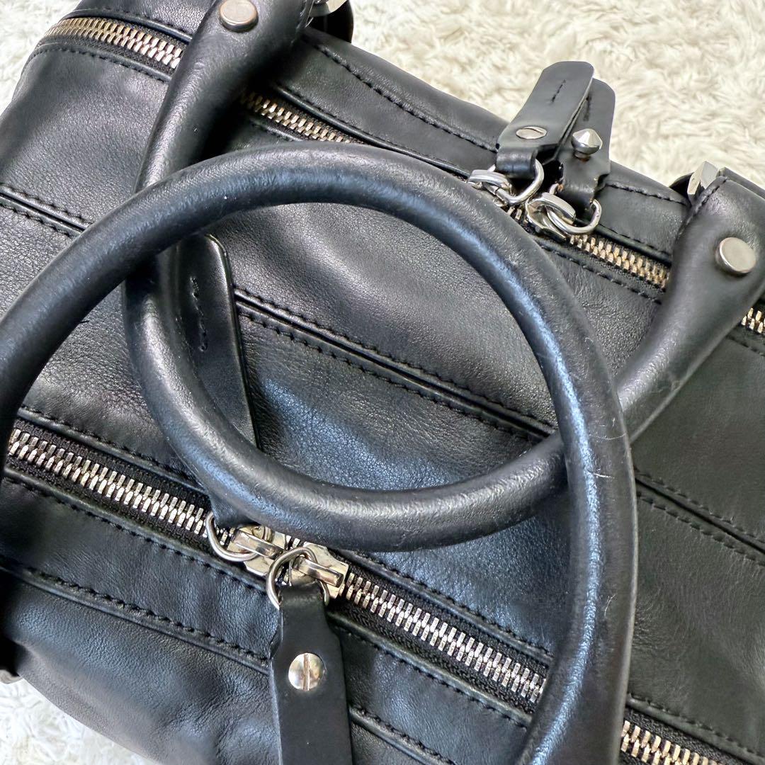 ✨希少✨DIESEL BLACK GOLD 本革レザーハンドバッグ 2層式