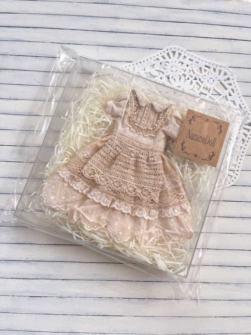 人気作家様 リカちゃん ブライス ワンピース アウトフィット 紅茶染め