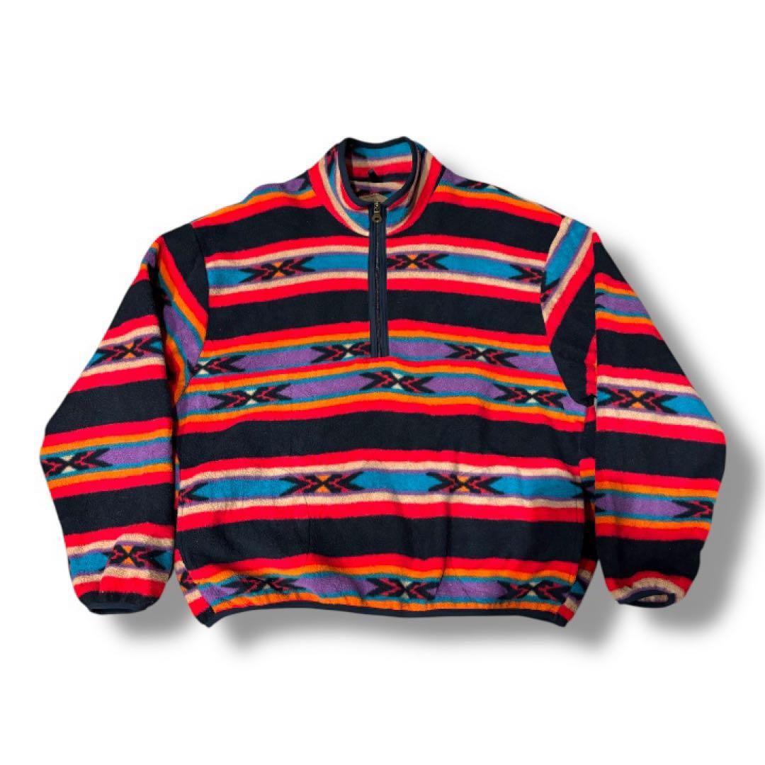 XLサイズ Woolrich 90s ネイティブ柄 フリースXL LL Wool rich