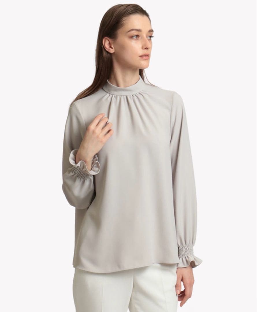 theory luxe 23SS 完売 スタンドカラーロングスリーブブラウス theory luxe 23SS 完売 スタンドカラーロングスリーブブラウス