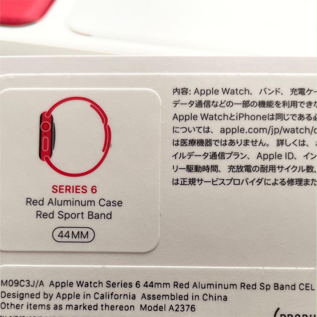 レッドスポ⑥ Apple Watch series6 RED 44mm CEL 7IA0e-m62441396230 ┡までの
