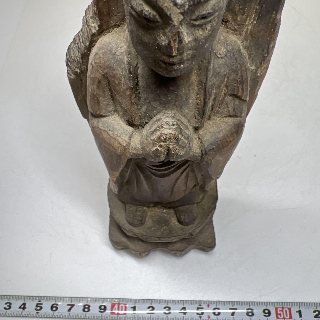 江戸時代　木彫地蔵菩薩　高さ21.5㎝ 東Y7-0604②