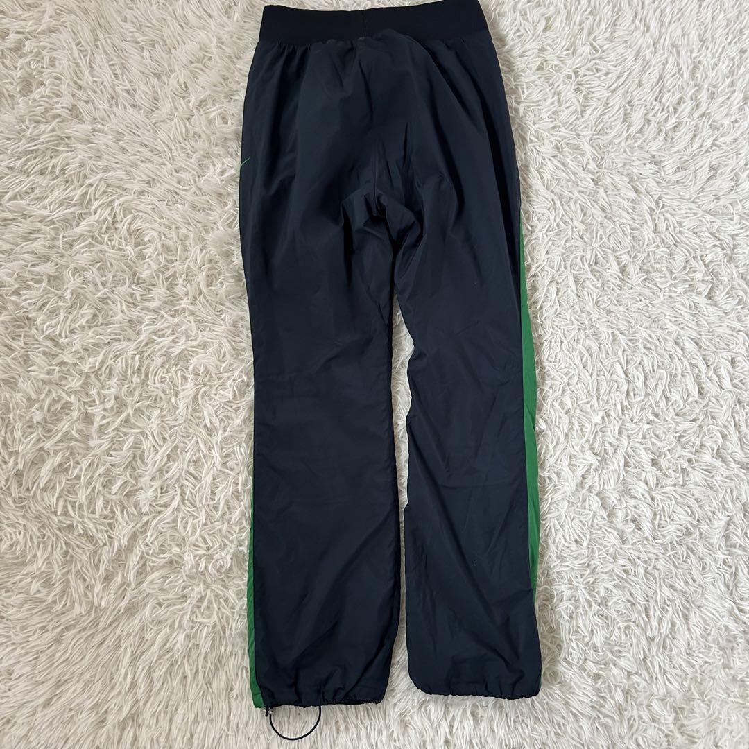 00s NIKE ナイロンパンツ 刺繍ロゴ スウォッシュロゴ ネイビー