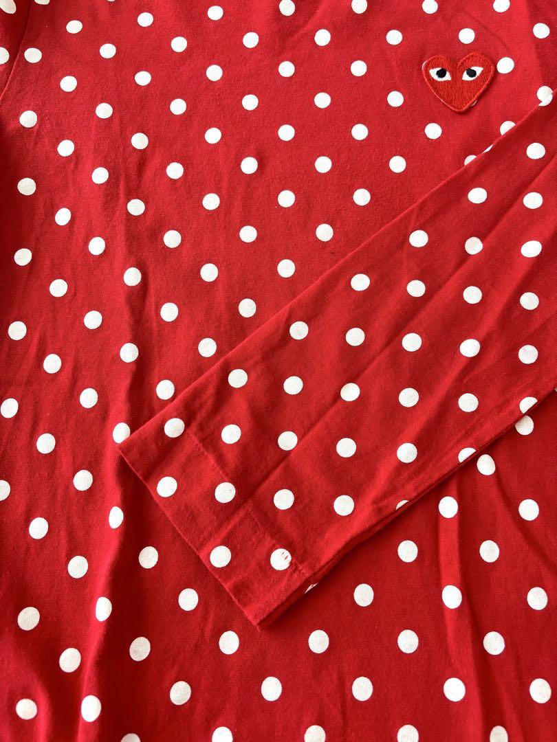 PLAY COMME des GARÇONS 水玉　ドット　長袖Tシャツ S