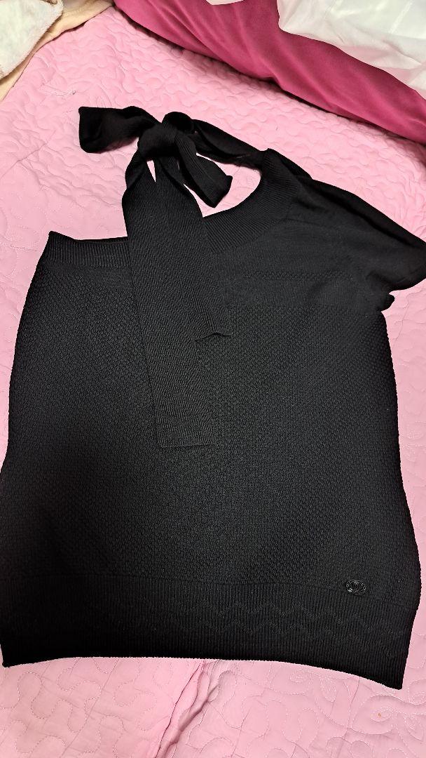 最終値下げ♥美品 CHANEL 黒ワンショルダーニット