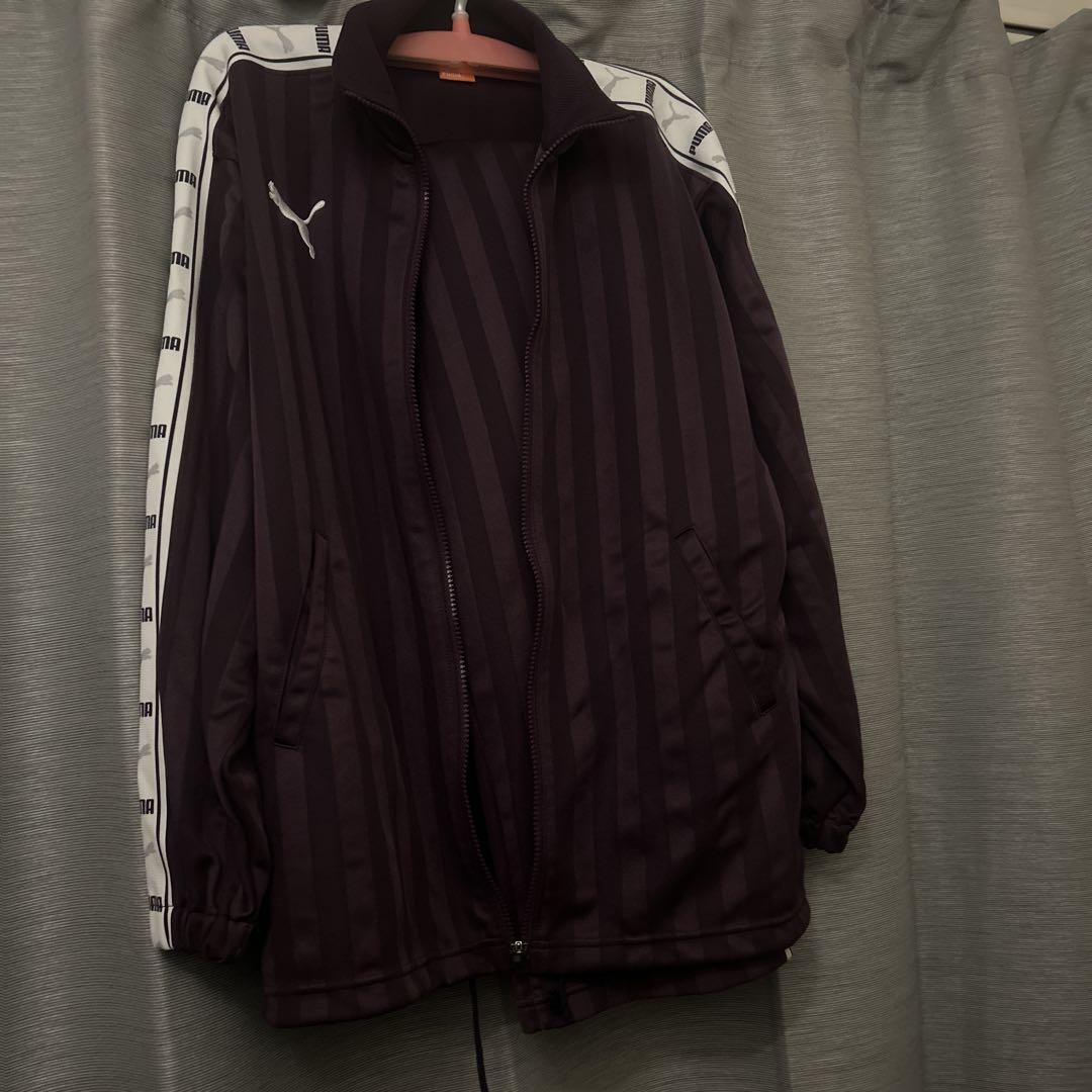 Puma ストライプジャケットセット 紫