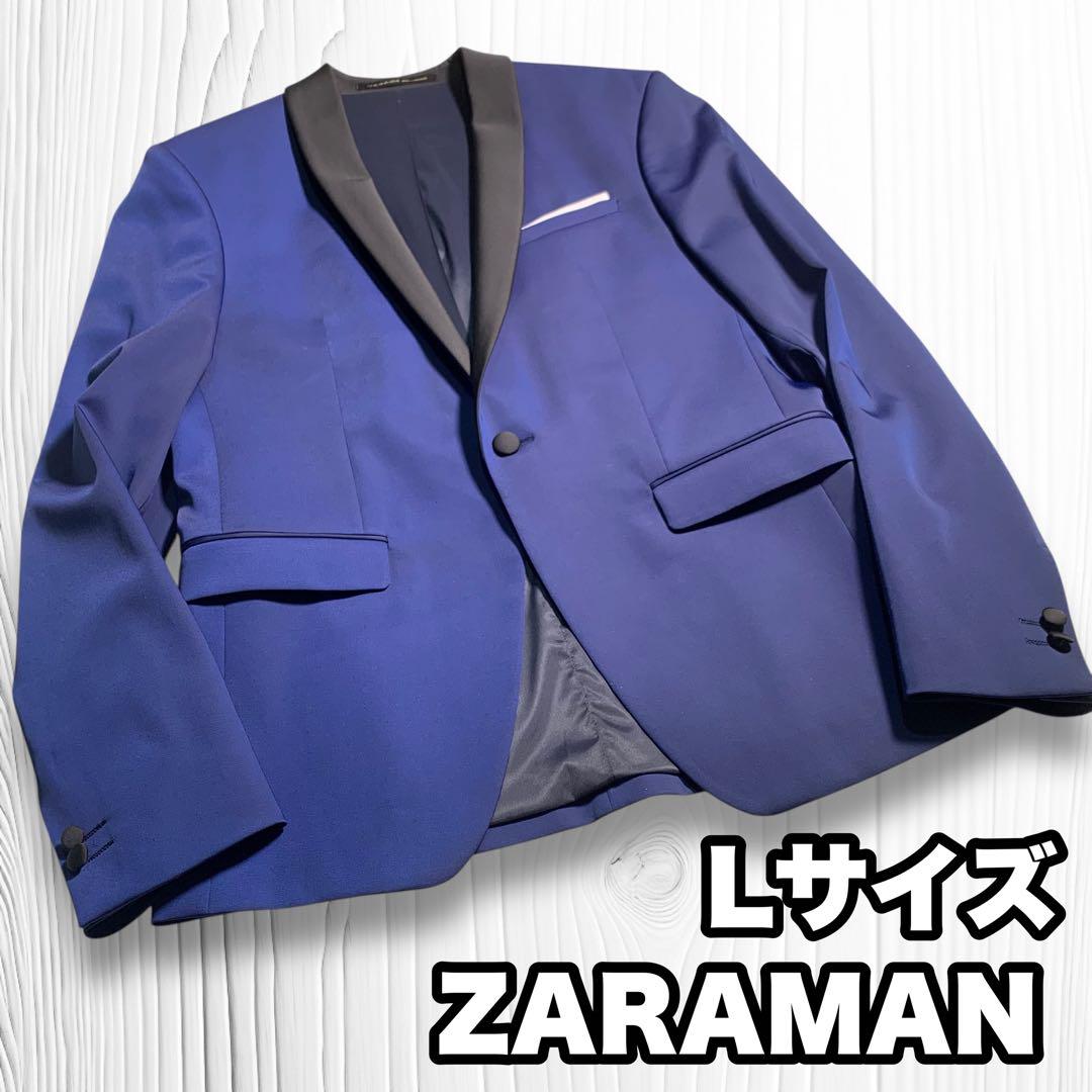 ZARAMAN Lサイズ タキシード ネイビー テーラードジャケット セレモニー