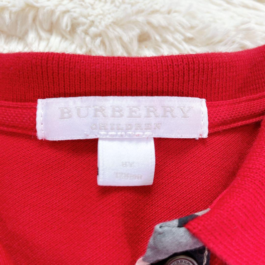 【美品】バーバリーチルドレン　ノバチェック　レッド　半袖　スカートワンピース