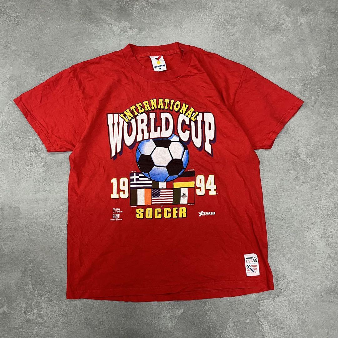サッカー ワールドカップ 94アメリカ大会 tシャツ(未着用) 94年アメリカ製】歴代ワールドカップ優勝国Tシャツ古着