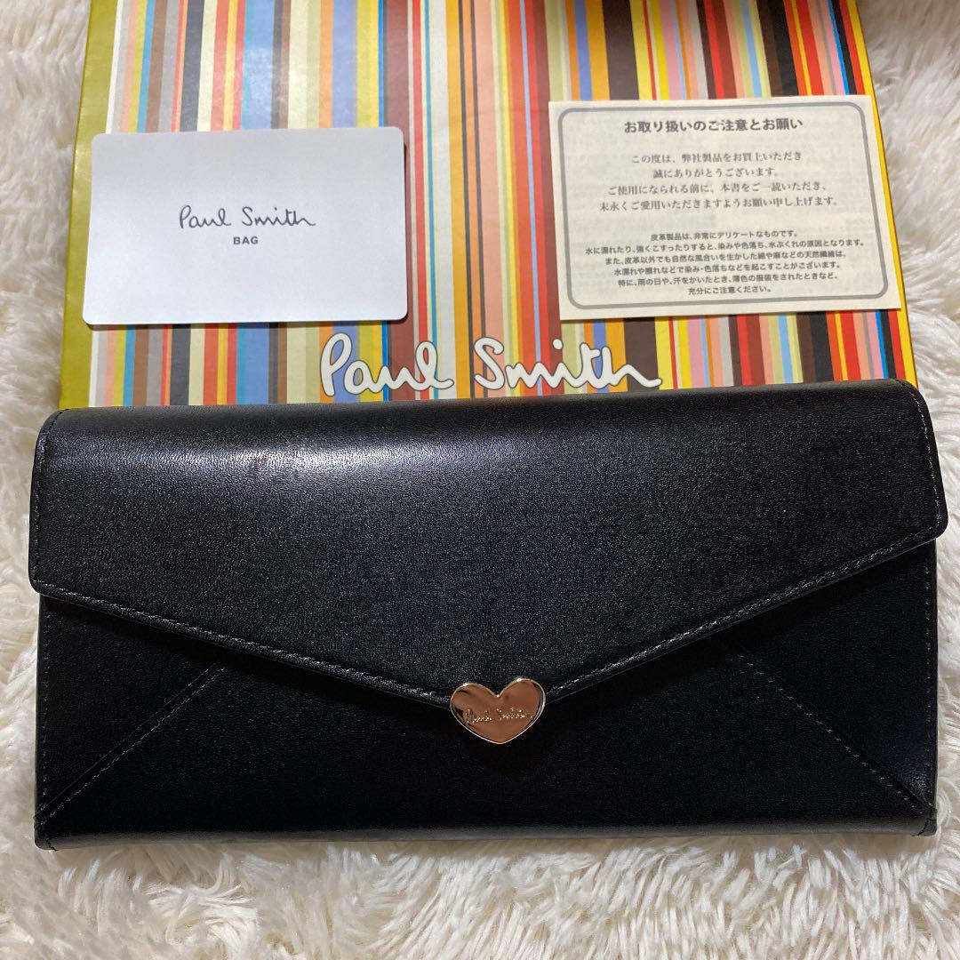 セール最新作 Paul Smith ポールスミス 長財布 レザー ラブレターシリーズ ブラック i9XTb-m62447321213 100%新品大人気