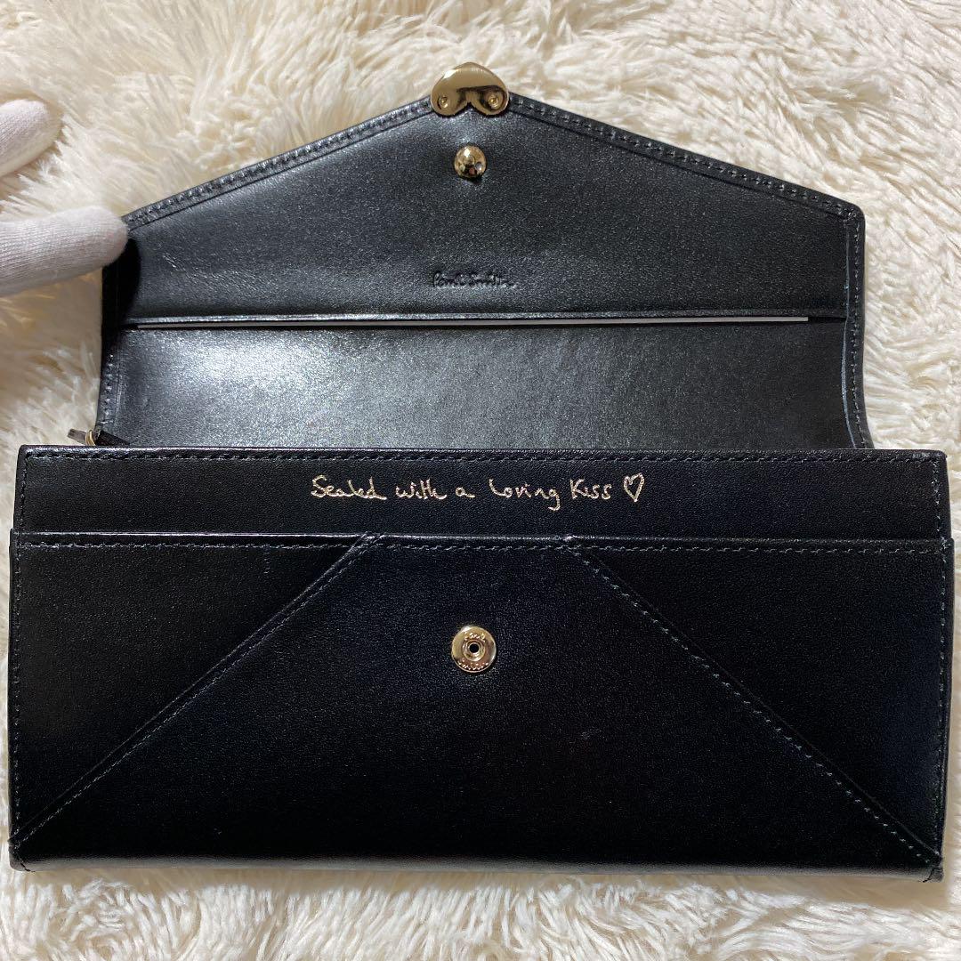 セール最新作 Paul Smith ポールスミス 長財布 レザー ラブレターシリーズ ブラック i9XTb-m62447321213 100%新品大人気