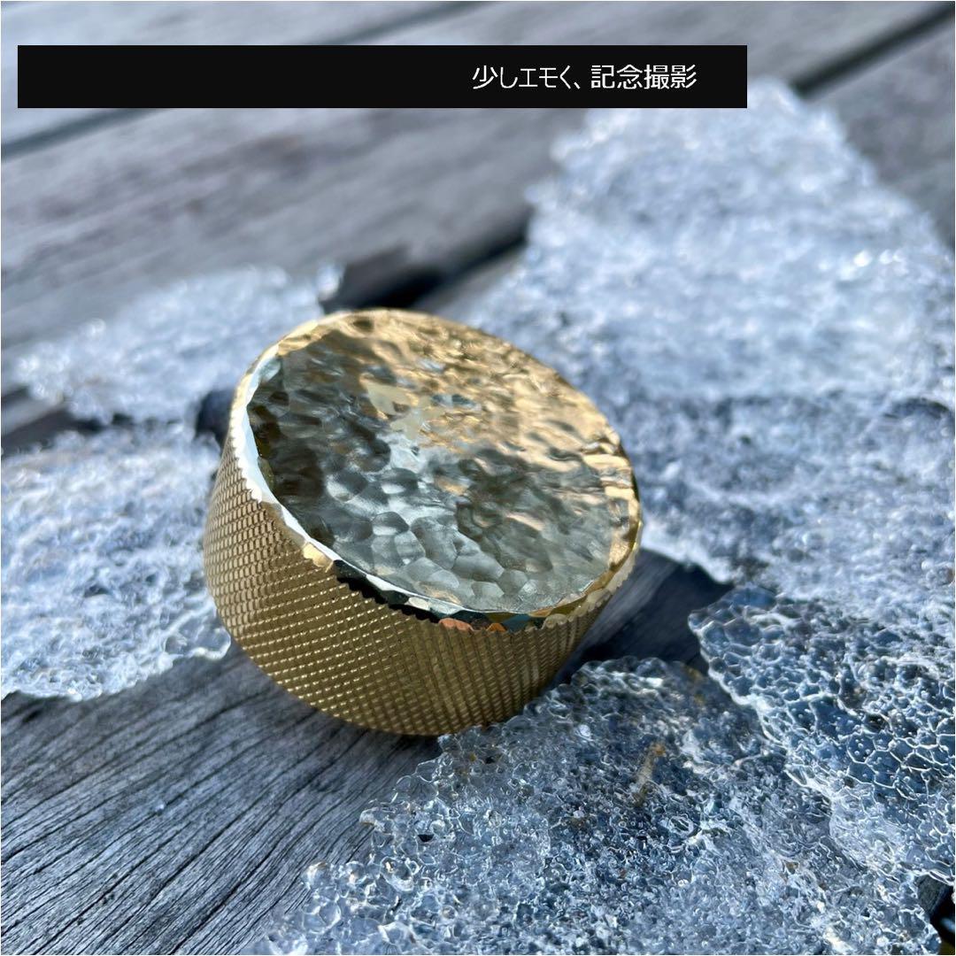 【残3つ】タフまる/タフまるJr. 真鍮製槌目ツマミ　タイプA④