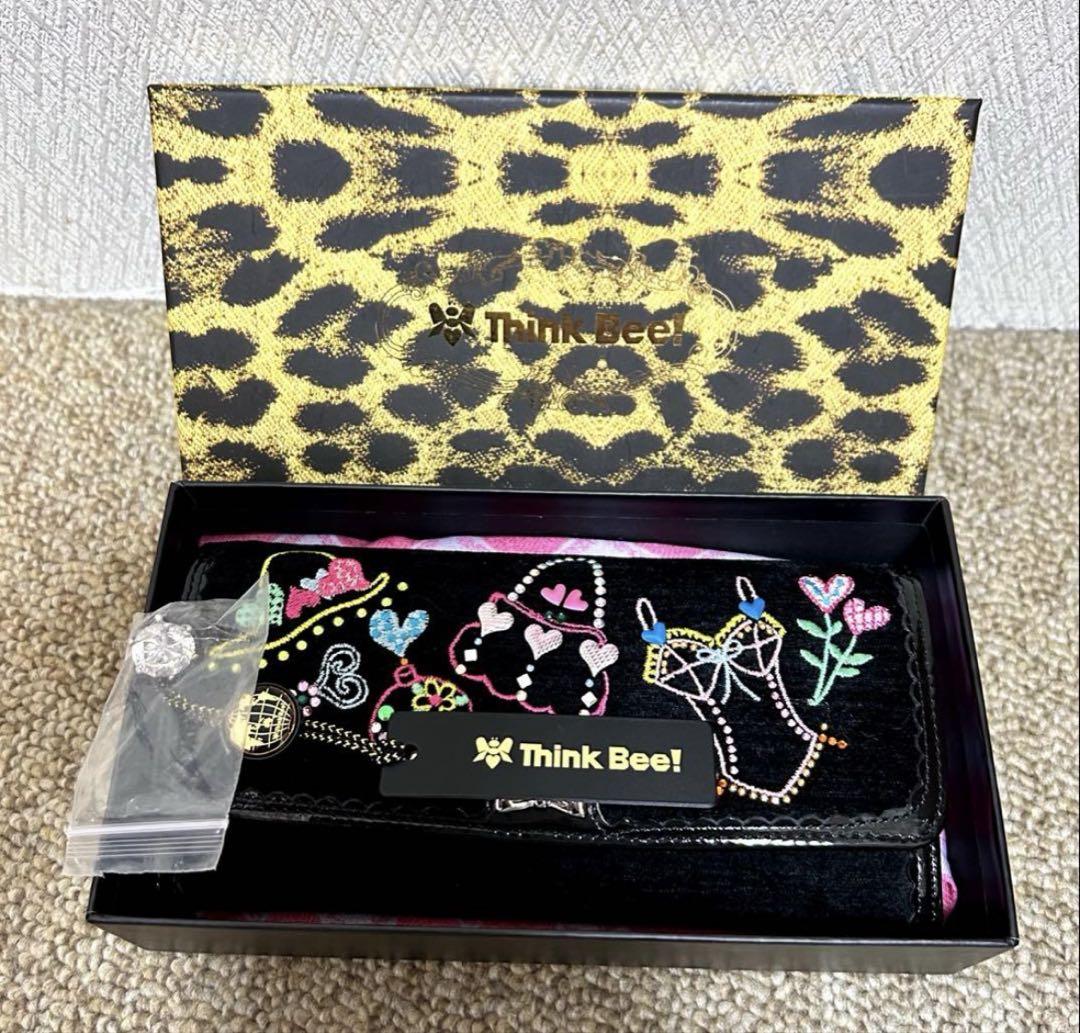 【新品】シンクビー Think Bee! 長財布 タグ付き ブラック ポーチ付