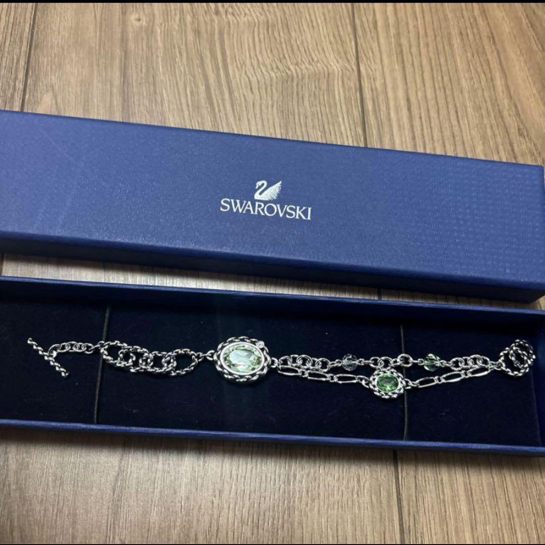 箱付き未使用】SWAROVSKI スワロフスキー レザー ブレスレット