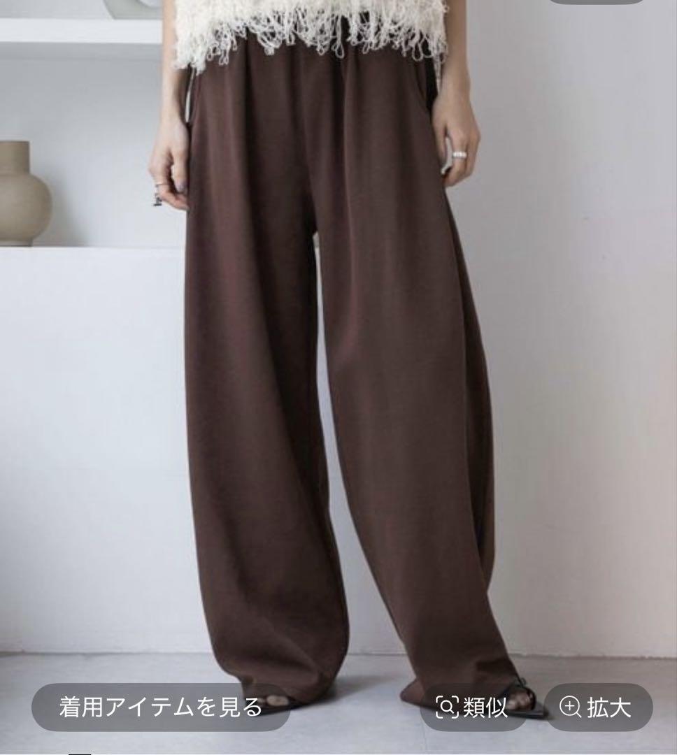 ジーナシス　スウェットコクーンタックパンツ