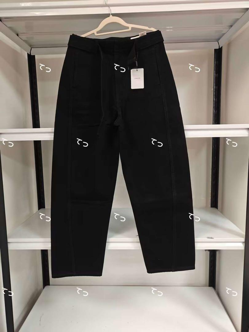 美品Lemaire 25ss Twistedハイウエスト ブラックデニム パンツ