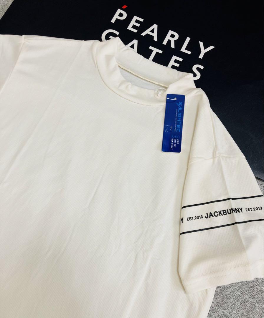 JACK BUNNY!! - 新品 パーリーゲイツ ジャックバニー サライテックカットソー(5)サイズL/白 新品 パーリーゲイツ ジャックバニー サライテックカットソー(5