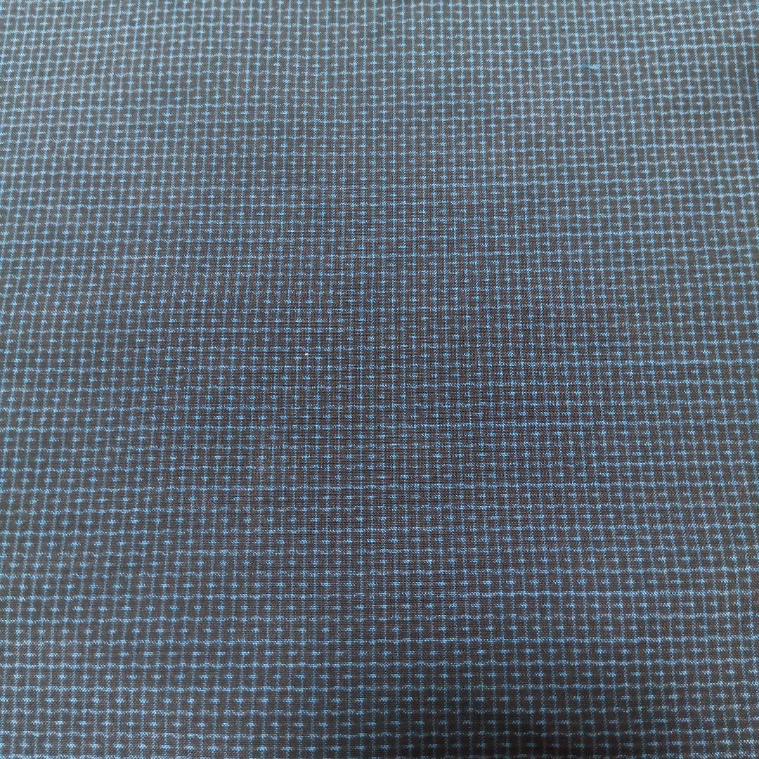 本場大島紬 男物 青紺地 亀甲文様 証紙付