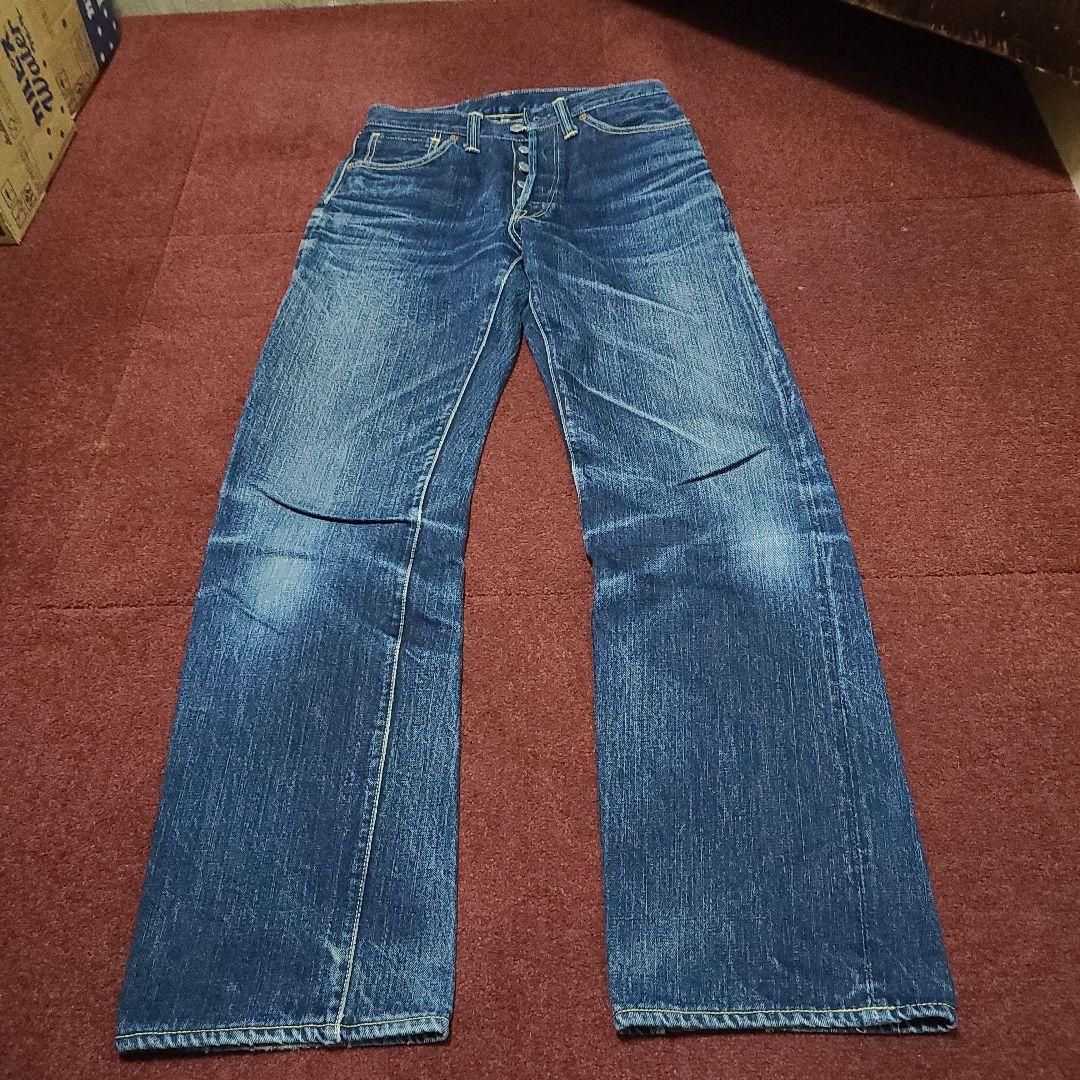 色落ちサンプル級フラットヘッド3003W大戦モデルw29チェーンステッチ