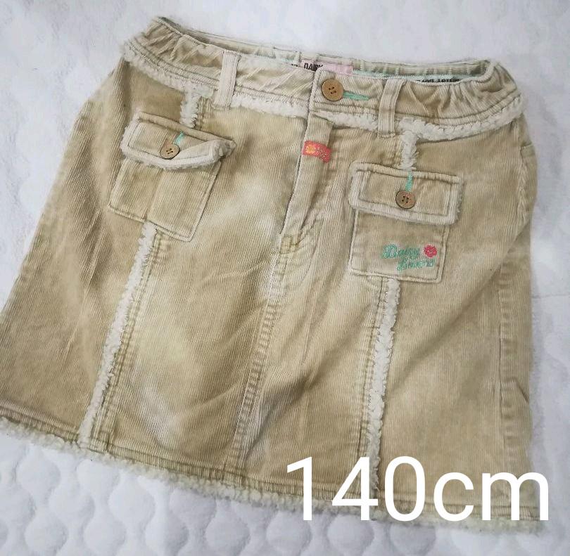 美品♡　デイジーラヴァーズ　コーデュロイミニスカート　140　女の子　ベージュ