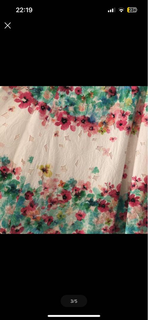 TOCCA フラワー レース スカート size0 S グリーンピンク系