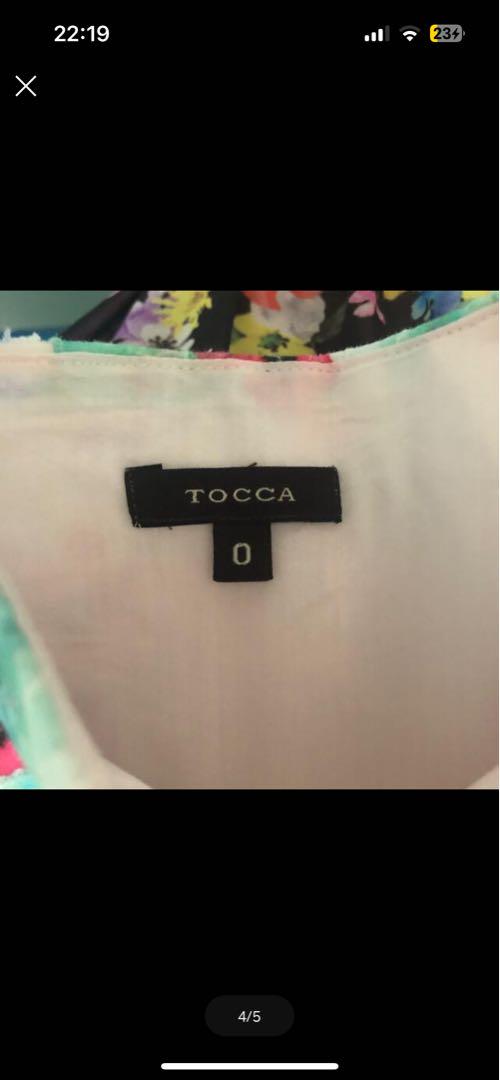 TOCCA フラワー レース スカート size0 S グリーンピンク系