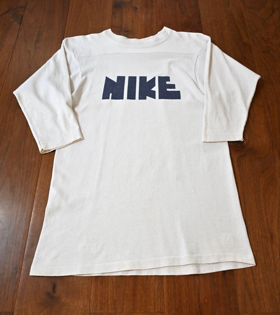 名作70s NIKE ゴツナイキ 染み込みフットボールT ビンテージ