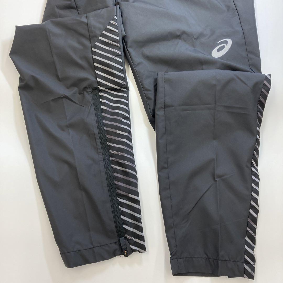 ASICS ブラック　ピステパンツ ジッパーポケット付き