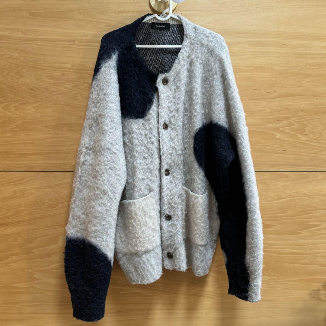 mystic【美品】mix mohair cardigan/graynavy